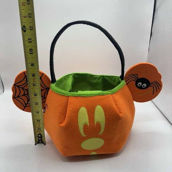Halloween‎ Mickey Mouse Fabric Pumpkin Trick Or Treat Basket Bucket Disney store - Picture 11 of 11